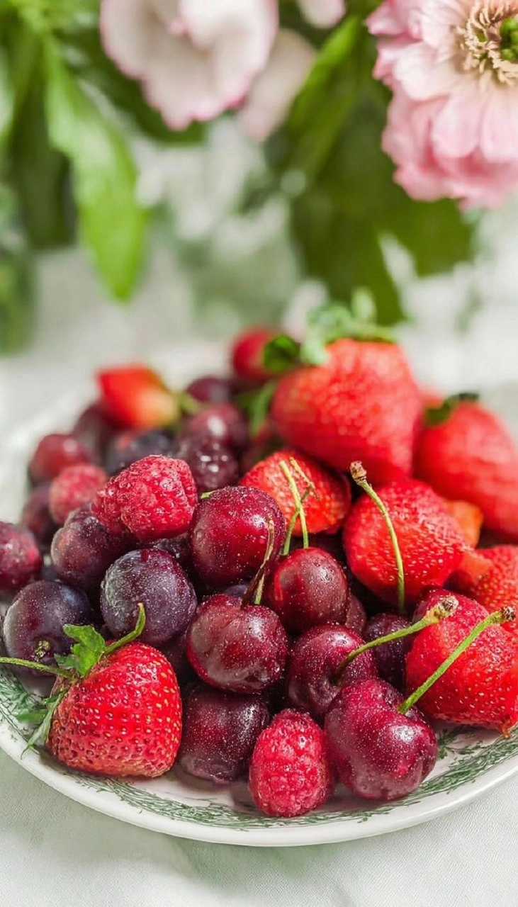 Recette-de-Soupe-de-fruits-rouges-a-la-brousse-et-fleurs-de-sureau